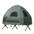 Patiojoy 1-Person Folding Camping Tent Cot Portable Pop-Up Tent w/Sleeping Bag & Air Mattress for Outdoor