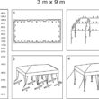 ZenSports 10x30FT Outdoor Party Tent Gazebo Wedding Canopy Tent, Heavy-Duty Steel Waterproof UV Protection White