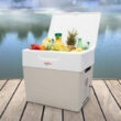 Koolatron P85 Iceless Electric Cooler Warmer 49L / 52 qt Portable Ice Chest Grey White