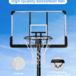 MaxKare Portable Basketball Hoop & Goal Basketball System Basketball Equipment Height Adjustable 7 Ft. 6 In. - 10 Ft. with 44 In. Indoor Outdoor