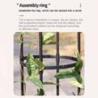 Plant Trellis Garden Obelisk Tool Set Durable Planting Support Frame Butterfly Clip Metal Black Tower Flower Stand
