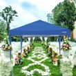 10x10 FT Pop Up Canopy Tent Anti-UV Waterproof Outdoor Canopy Tent Shade Commercial Booth Gazebo, Blue