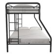 DHP Dusty Twin over Full Metal Bunk Bed with Secured Ladders, Black