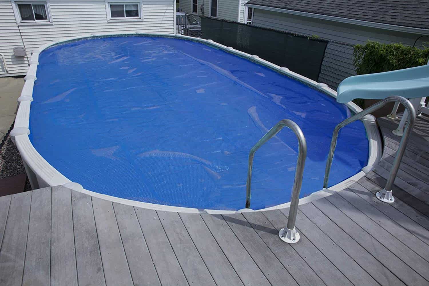 Sun2Solar Blue 12' x 24' Oval Solar Pool Cover - 1200 Series with Grommets Sun2Solar Blue 12' x 24' Oval Solar Pool Cover - 1200 Series with Grommets - Image 4