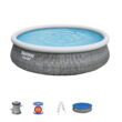 Bestway 15' Circle 42" Deep Metal-Walled Above Ground Pool