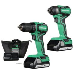 Metabo HPT MultiVolt 2-Tool 18-volt Brushless Power Tool Combo Kit with Soft Case (2 Li-ion Batteries Included and Charger Included)