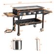 Costway 4 Burner Propane Gas Grill 60000BTU Foldable Outdoor Griddle Station w/ Wheels