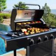Kenmore Black 4-Burner Liquid Propane Gas Grill with 1 Side Burner