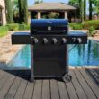 Kenmore Black 4-Burner Liquid Propane Gas Grill with 1 Side Burner
