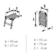Hailo Aluminum 29.52-in Platform For Ladders Hailo Aluminum 29.52-in Platform For Ladders