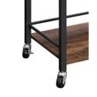 Benzara Brown Wood Base with Wood Top Rolling Kitchen Cart (15.7-in x 25.6-in x 33.9-in)