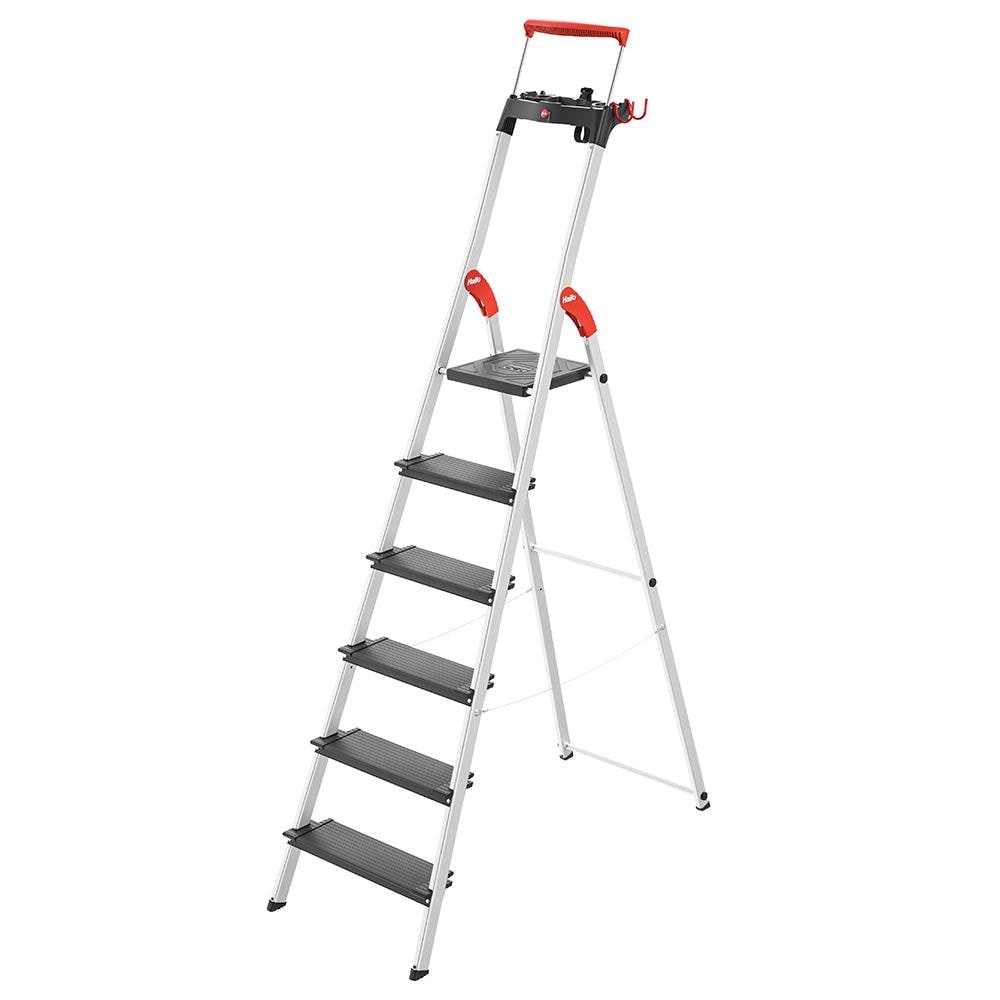 Hailo L100 pro Aluminum 6.89-ft Type 2- 225-lb Capacity Platform Step Ladder Hailo L100 pro Aluminum 6.89-ft Type 2- 225-lb Capacity Platform Step Ladder