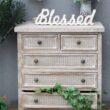 Parisloft 26.125-in W x 30.25-in H Wood Composite Brown with Whitewashed Freestanding Utility Storage Cabinet