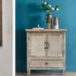 Parisloft 25-in W x 28.125-in H Wood Composite Brown with A Slight White Freestanding Utility Storage Cabinet