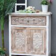 Parisloft 27.5-in W x 31-in H Wood Composite White and Brown Freestanding Utility Storage Cabinet