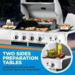 Heavy-Duty 5-Burner Propane Gas Grill - Stainless Steel Grill, 4 Main Burner with 1 side burner, 52,000 BTU Grilling Capacity - NutriChef NCGRIL2