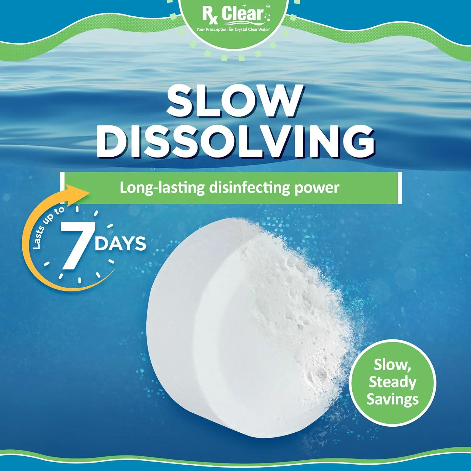 Rx Clear 1" Stabilized Chlorine Tablets Swimming Pool Chemical | 50 lb Bucket Rx Clear 1" Stabilized Chlorine Tablets Swimming Pool Chemical | 50 lb Bucket - Image 3