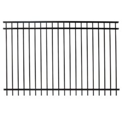 Fortress Building Products Versai 5-ft H x 8-ft W Gloss Black Steel Privacy Fence Panel