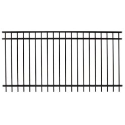 Fortress Building Products Versai 4-ft H x 8-ft W Gloss Black Steel Privacy Fence Panel