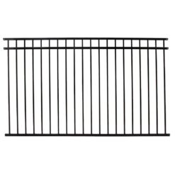 Fortress Building Products Versai 5-ft H x 8-ft W Gloss Black Steel Privacy Fence Panel