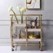 ACME FURNITURE Metal Base with Wood Top Rolling Kitchen Cart (17-in x 34-in x 38-in)