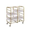 ACME FURNITURE Metal Base with Wood Top Rolling Kitchen Cart (17-in x 34-in x 38-in)