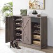 ACME FURNITURE Toski 45-in W x 40-in H Wood Composite Rustic Gray Oak Freestanding Utility Storage Cabinet