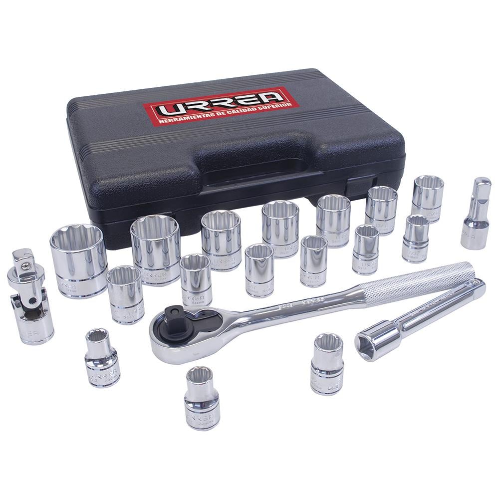 URREA 20-Piece Standard (SAE) 1/2-in Drive Set Intermediate Socket Set URREA 20-Piece Standard (SAE) 1/2-in Drive Set Intermediate Socket Set