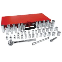 URREA 44-Piece Standard (SAE) and Metric 3/8-in Drive 6-point Set Intermediate Socket Set