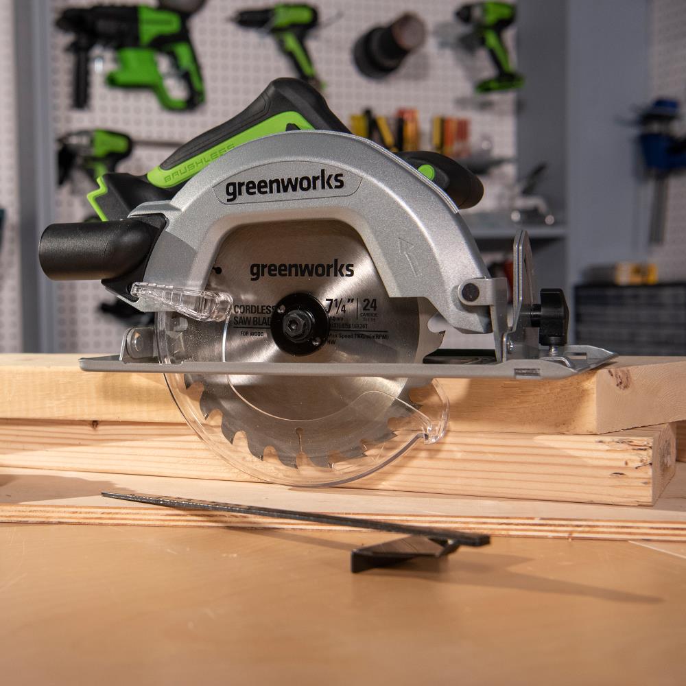 Greenworks 24-volt 7-1/4-in Cordless Circular Saw Greenworks 24-volt 7-1/4-in Cordless Circular Saw - Image 7