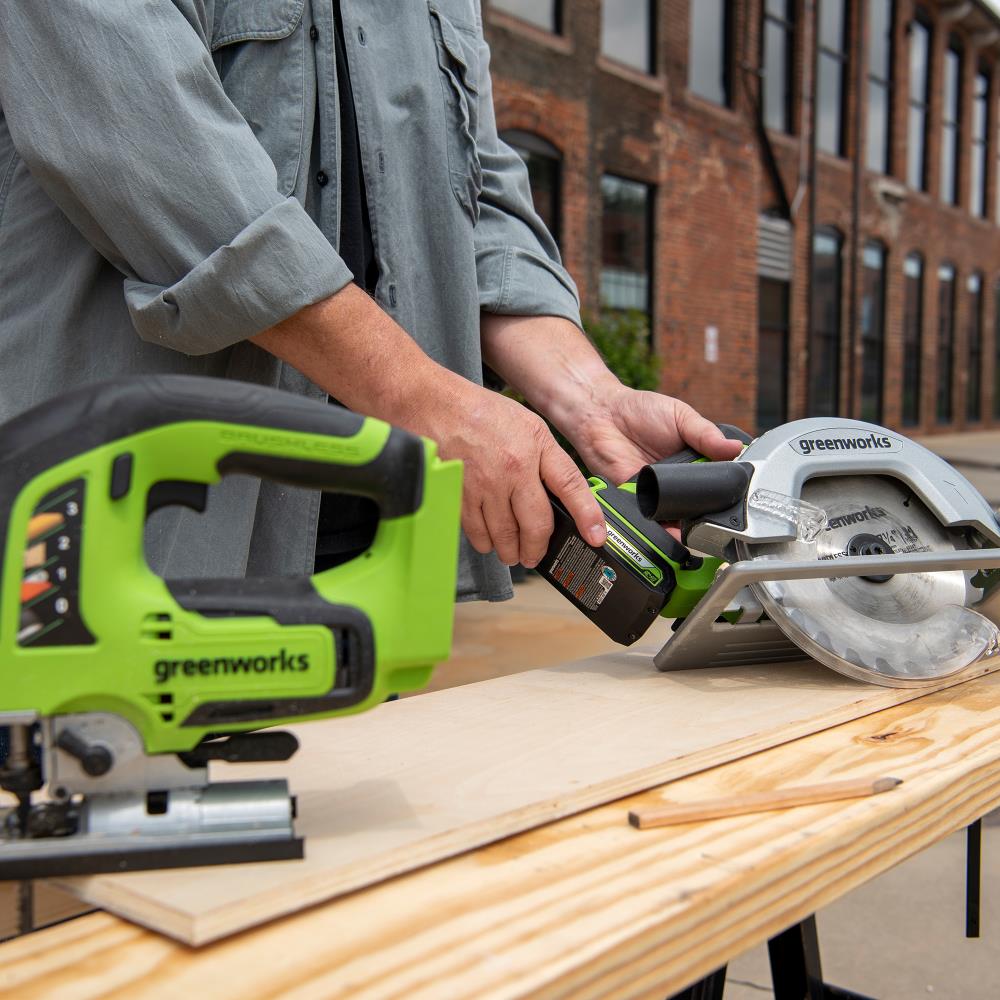 Greenworks 24-volt 7-1/4-in Cordless Circular Saw Greenworks 24-volt 7-1/4-in Cordless Circular Saw - Image 12