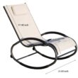 Moda Furnishings Rocking chair of 008 in beige Black Metal Frame Chaise Lounge Chair(s) with Tan Solid Seat