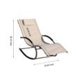 Moda Furnishings Rocking chair of 009 in beige Silver Metal Frame Chaise Lounge Chair(s) with Tan Solid Seat