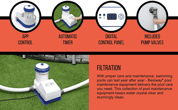 Flowclear 2000 Gal Smart Touch Wifi Filter Pump