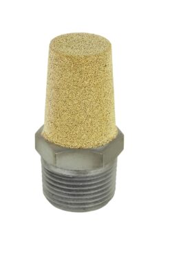 Milton Pneumatic Exhaust Muffler, 3/4” MNPT 40 Micron Sintered Bronze Silencer/Diffuse air and Noise Reducer - Box of 25