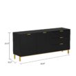 FUFU&GAGA Storage Cabinet 62.9-in W x 27.5-in H Wood Composite Black Freestanding Utility Storage Cabinet
