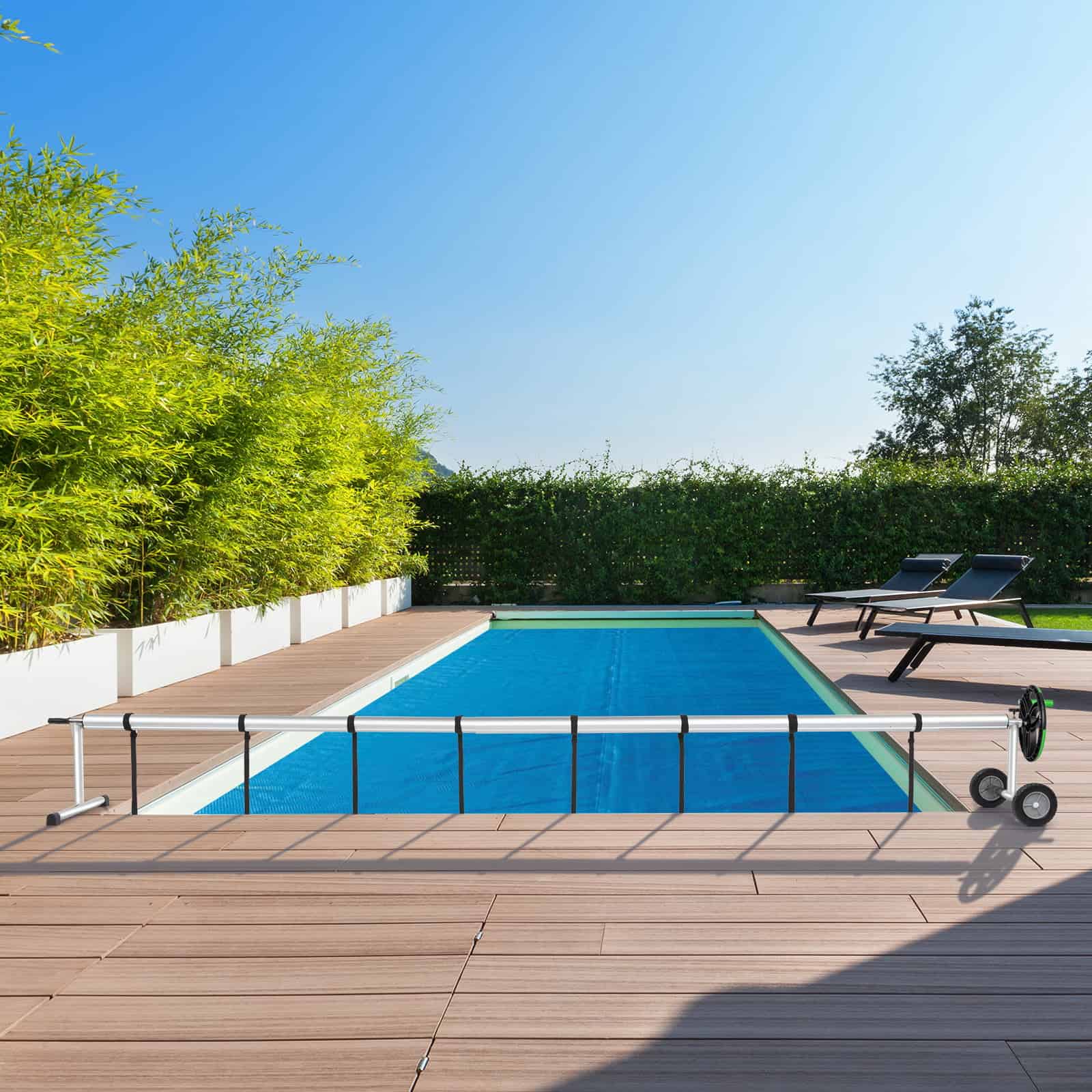 UBesGoo Upgraded Stainless Steel Solar Cover Reel For Swimming Pools Up To 18 Feet Wide Inground UBesGoo Upgraded Stainless Steel Solar Cover Reel For Swimming Pools Up To 18 Feet Wide Inground - Image 7