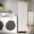 Ameriwood Home Camberly 15.38-in W x 74.32-in H Wood Composite Magnolia Oak Freestanding Utility Storage Cabinet
