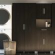 Ameriwood Home Camberly 23.46-in W x 39.2-in H Wood Composite Black Oak/Nightfall Oak Freestanding Utility Storage Cabinet