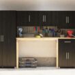 Ameriwood Home Camberly 35.68-in W x 74.31-in H Wood Composite Black Oak/Nightfall Oak Freestanding Utility Storage Cabinet