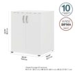 Bush Business Furniture Universal Storage 28.3464-in W x 33.9763-in H Wood Composite White Freestanding Utility Storage Cabinet