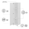 Bush Business Furniture Universal Storage 15.6692-in W x 61.811-in H Wood Composite White Freestanding Utility Storage Cabinet