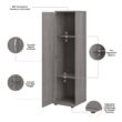 Bush Business Furniture Universal Storage 15.6692-in W x 61.811-in H Wood Composite Platinum Gray Freestanding Utility Storage Cabinet