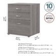 Bush Business Furniture Universal Storage 28.3464-in W x 33.9763-in H Wood Composite Platinum Gray Freestanding Utility Storage Cabinet