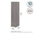 Bush Business Furniture Universal Storage 15.6692-in W x 61.811-in H Wood Composite Platinum Gray Freestanding Utility Storage Cabinet