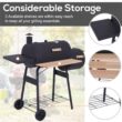 48" Steel Portable Backyard Charcoal BBQ Grill and Offset Smoker Combo Backyard 48" Steel Portable Backyard Charcoal BBQ Grill and Offset Smoker Combo Backyard