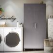 Ameriwood Home Camberly 35.68-in W x 74.31-in H Wood Composite Graphite Grey/Graphite Grey Freestanding Utility Storage Cabinet Ameriwood Home Camberly 35.68-in W x 74.31-in H Wood Composite Graphite Grey/Graphite Grey Freestanding Utility Storage Cabinet
