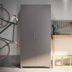 Ameriwood Home Camberly 35.68-in W x 74.31-in H Wood Composite Graphite Grey/Graphite Grey Freestanding Utility Storage Cabinet