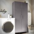 Ameriwood Home Camberly 35.68-in W x 74.31-in H Wood Composite Graphite Grey/Graphite Grey Freestanding Utility Storage Cabinet Ameriwood Home Camberly 35.68-in W x 74.31-in H Wood Composite Graphite Grey/Graphite Grey Freestanding Utility Storage Cabinet
