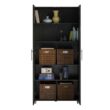 Ameriwood Home Camberly 35.68-in W x 74.31-in H Wood Composite Black Oak/Nightfall Oak Freestanding Utility Storage Cabinet